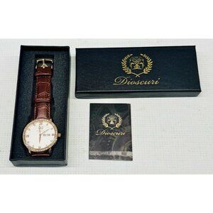 Dioscuri Watch Quartz Genuine Leather Band - NEW!!!